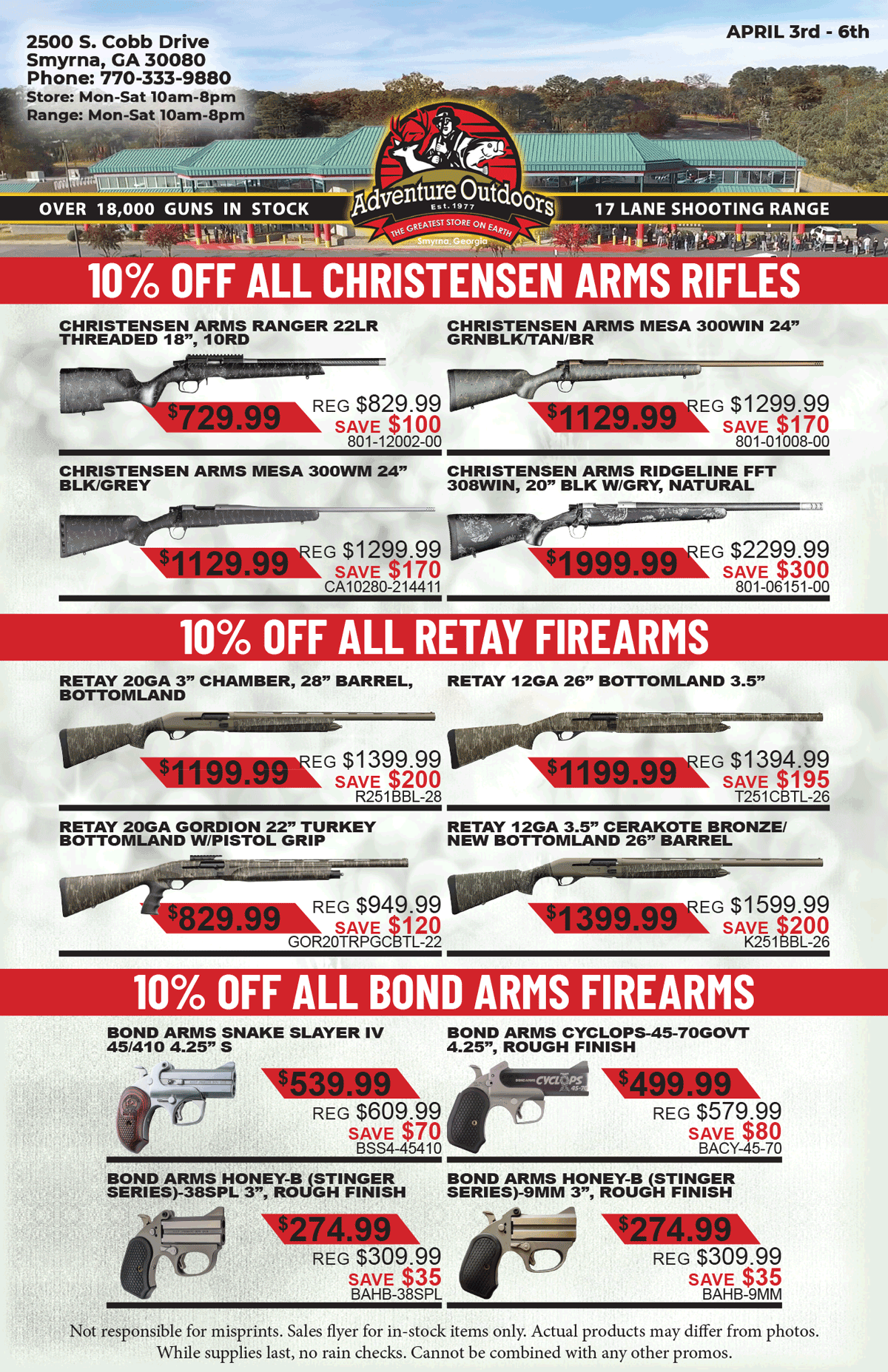 Save 10% on these Firearms