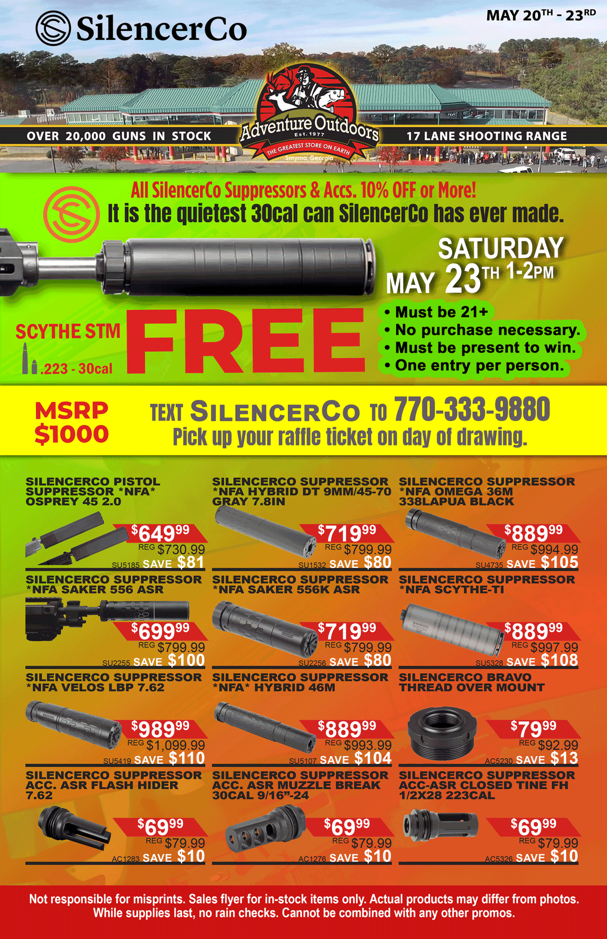 SilencerCo -Free May 2026